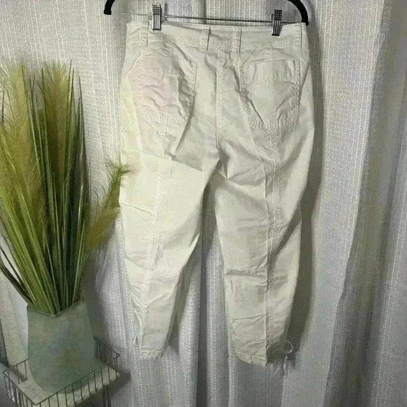 Eileen Fisher Women’s 2 White Cotton Blend Stretch Mid Rise Capri Cropped Pants - Picture 5 of 12
